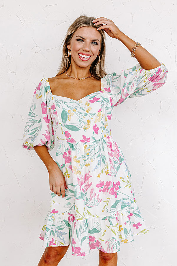 Door To Destiny Floral Dress in Ivory Image - 2
