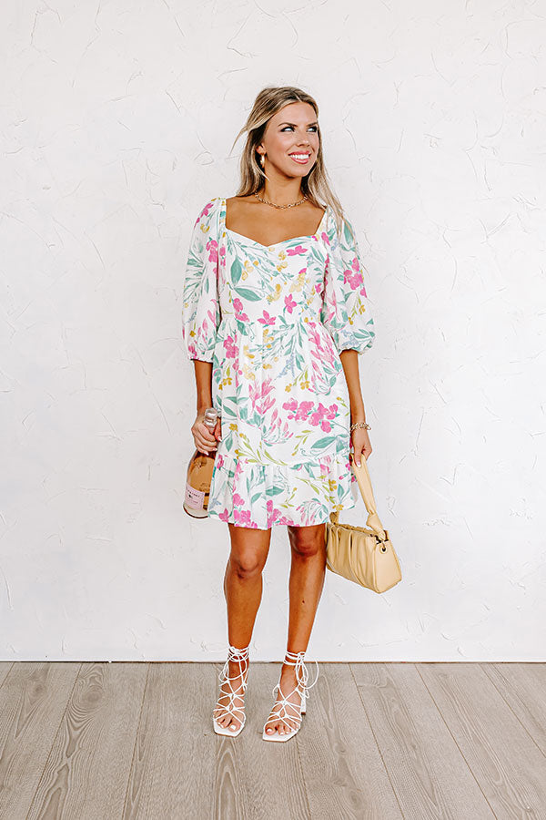 Door To Destiny Floral Dress in Ivory Image - 3