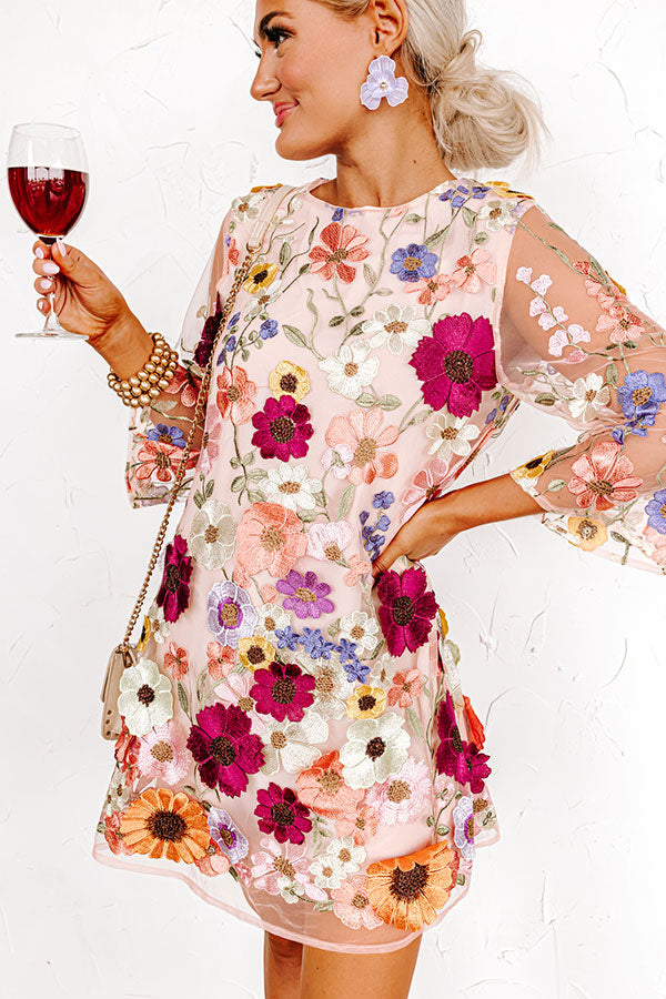 Pretty In Provence Embroidered Mini Dress Image - 3