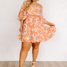 Love The Journey Floral Romper In Orange Curves Image - 1
