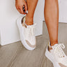 The Avianna Faux Leather Sneaker In Gold Image - 1