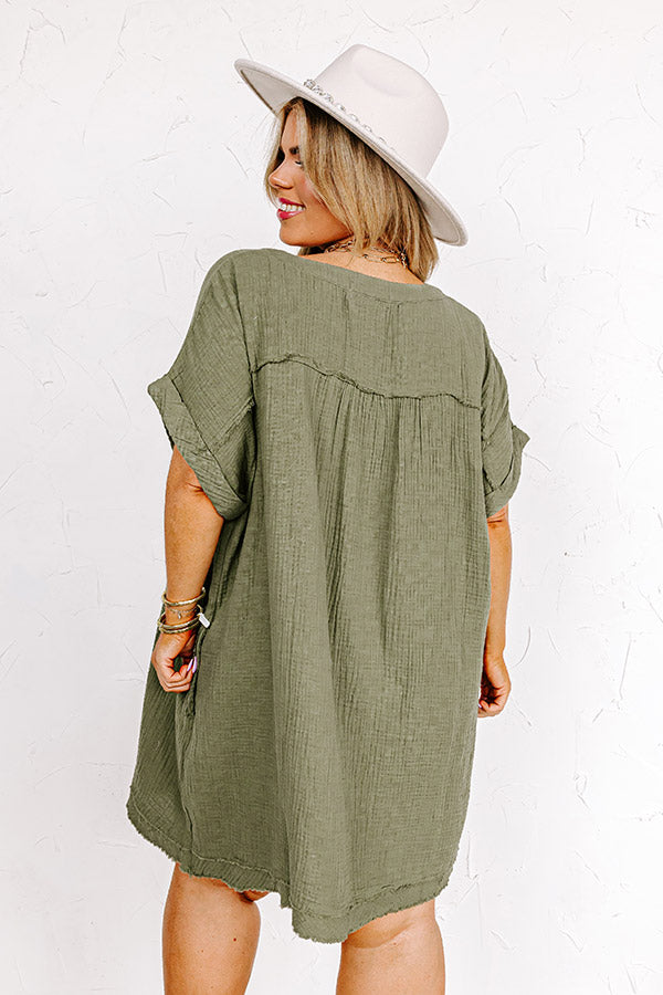 Good Days Gone By Shift Dress In Olive Curves Image - 3
