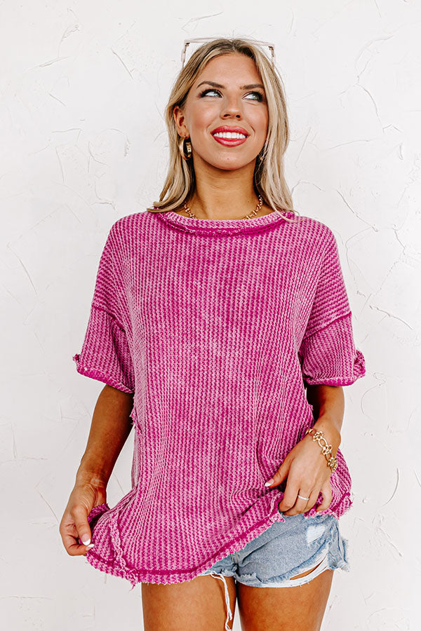 On The Way To You Mineral Wash Knit Top Image - 2