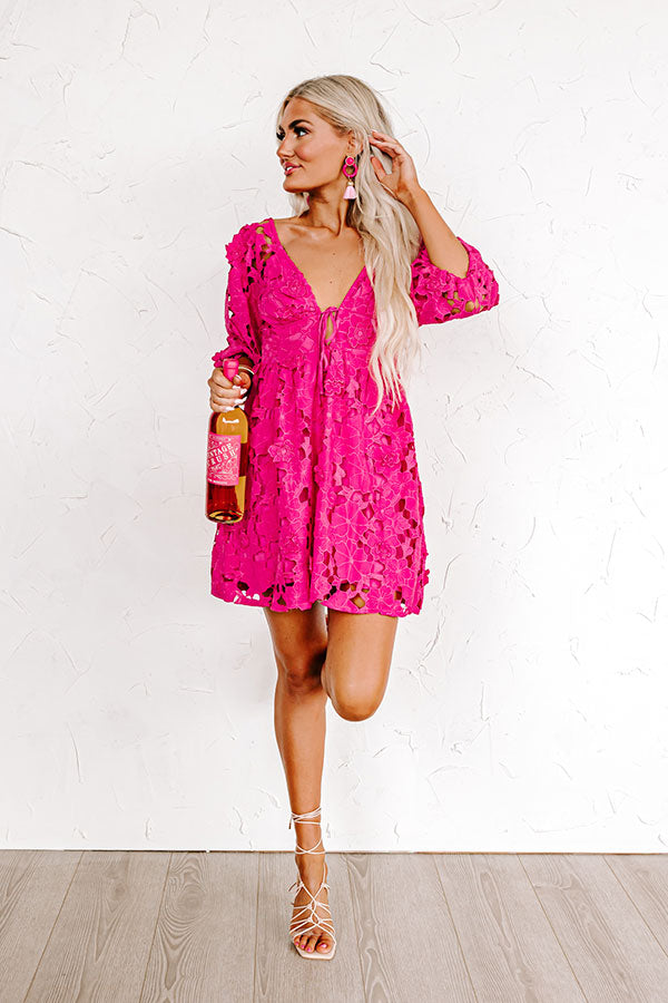 Lush And Lovely Crochet Mini Dress Image - 3