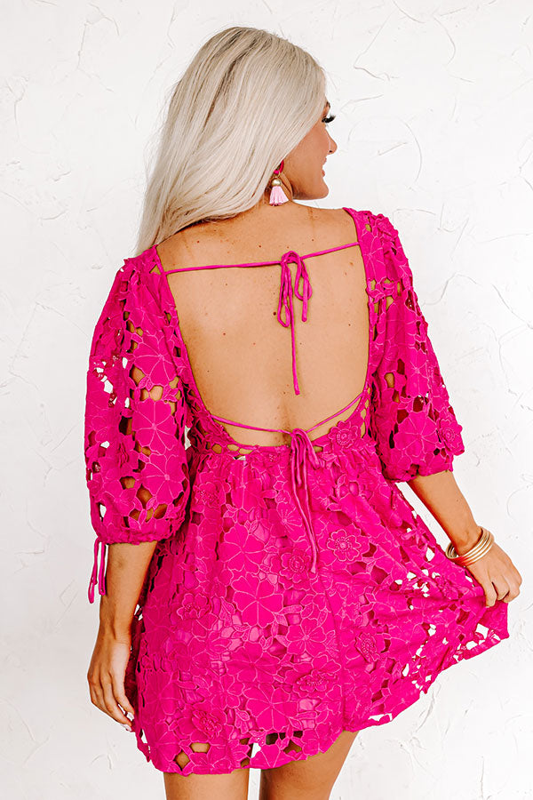Lush And Lovely Crochet Mini Dress Image - 4