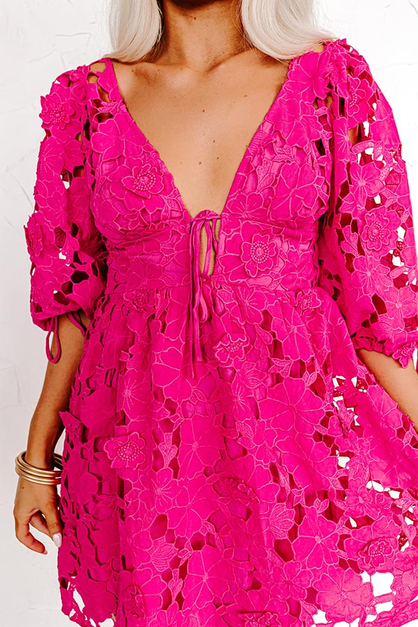 Lush And Lovely Crochet Mini Dress Image - 5