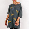 Feeling Fierce Oversized Distressed Tee Image - 1