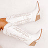The Braelynn Faux Leather Boot in White Image - 1
