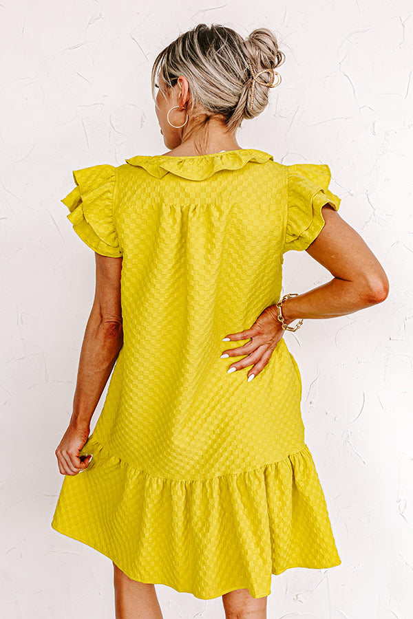 Cutest In The Room Shift Dress In Lime Punch Image - 5