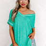 Friendly Smiles Shift Tee in Emerald Image - 1