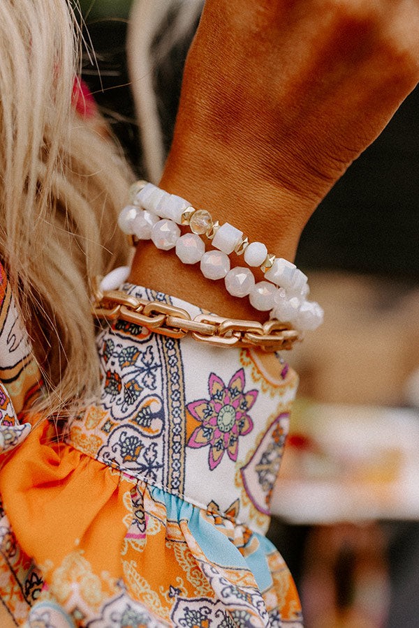 Showtime Style Bracelet Set In White Image - 3
