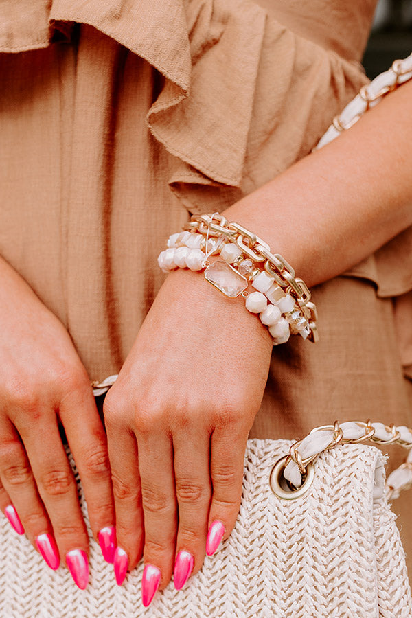 Showtime Style Bracelet Set In Champagne Image - 3