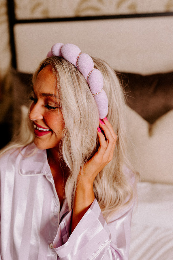 Effortless Moments Embellished Spa Headband In Lavender Image - 1