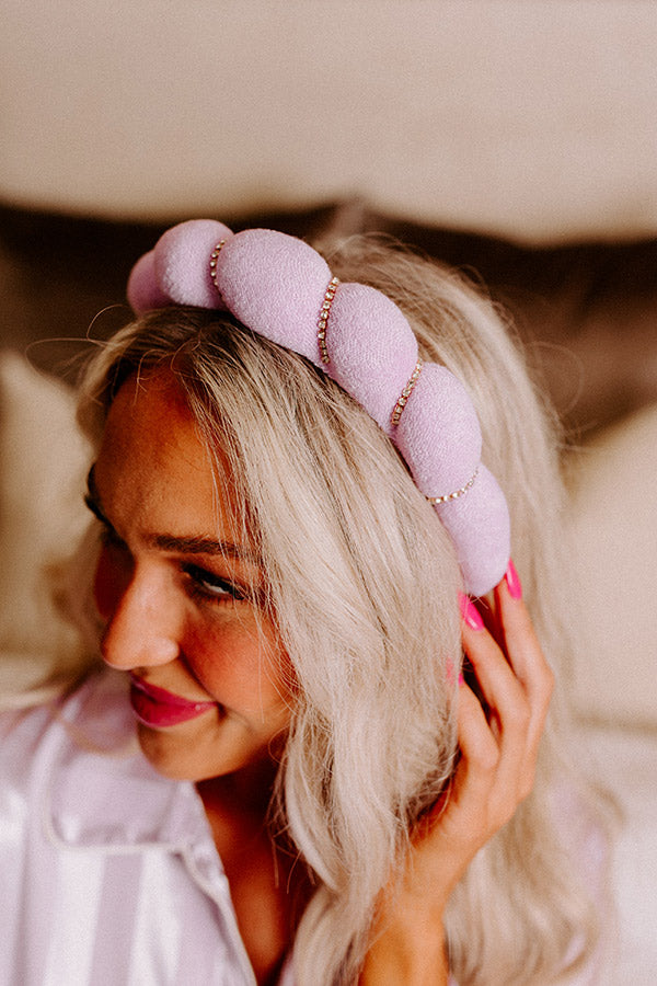 Effortless Moments Embellished Spa Headband In Lavender Image - 2