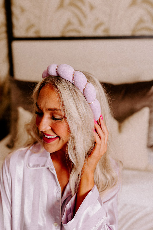 Effortless Moments Embellished Spa Headband In Lavender Image - 3