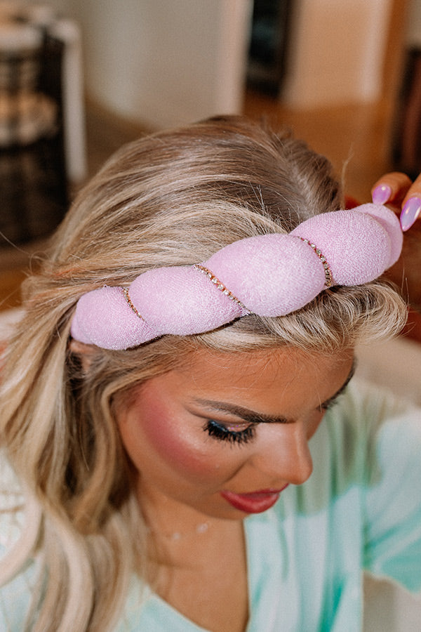 Effortless Moments Embellished Spa Headband In Pink Image - 3