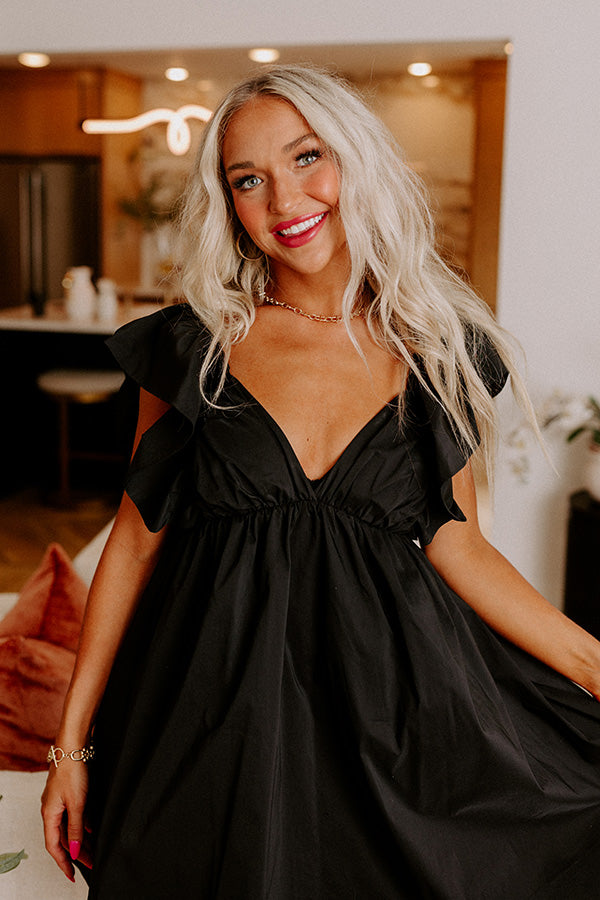 Happiness On The Way Mini Dress In Black Image - 3