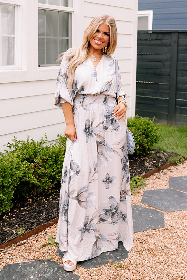 Courtyard Dreaming Floral Maxi Dress Curves Image - 5