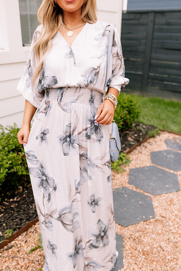 Courtyard Dreaming Floral Maxi Dress Curves Image - 2