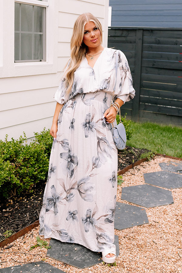 Courtyard Dreaming Floral Maxi Dress Curves Image - 1