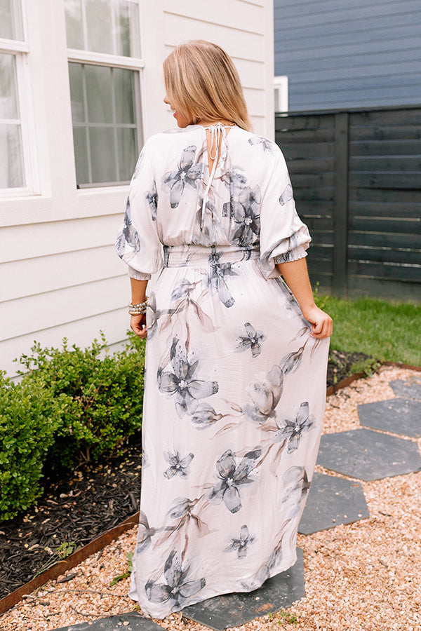 Courtyard Dreaming Floral Maxi Dress Curves Image - 4