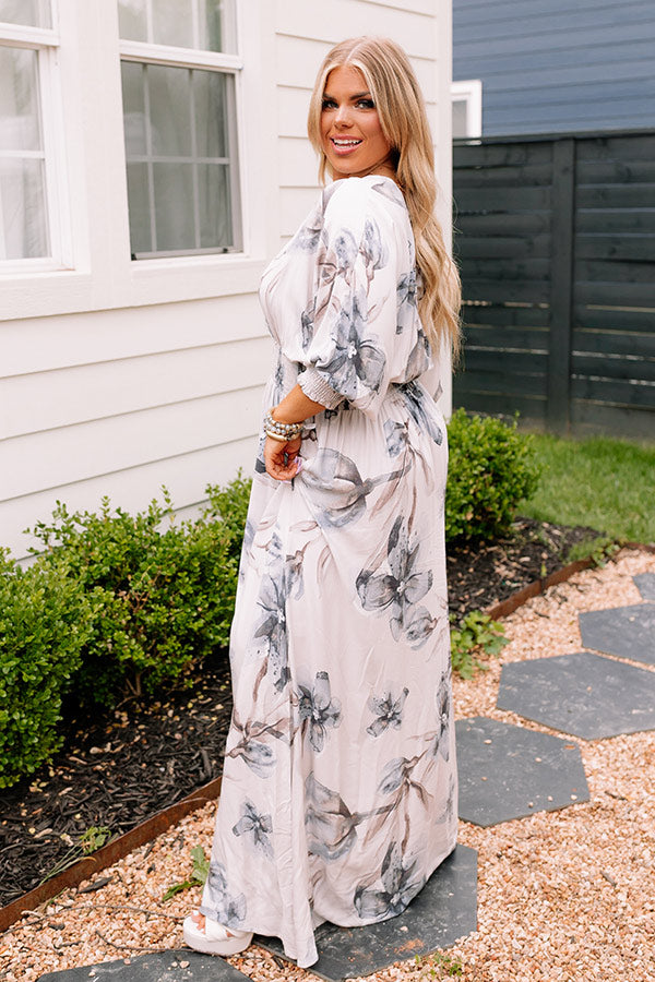 Courtyard Dreaming Floral Maxi Dress Curves Image - 3