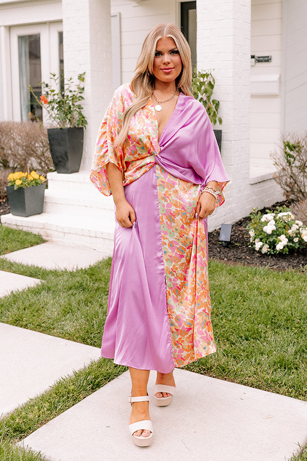For The Frill Of It Satin Midi Curves Image - 2