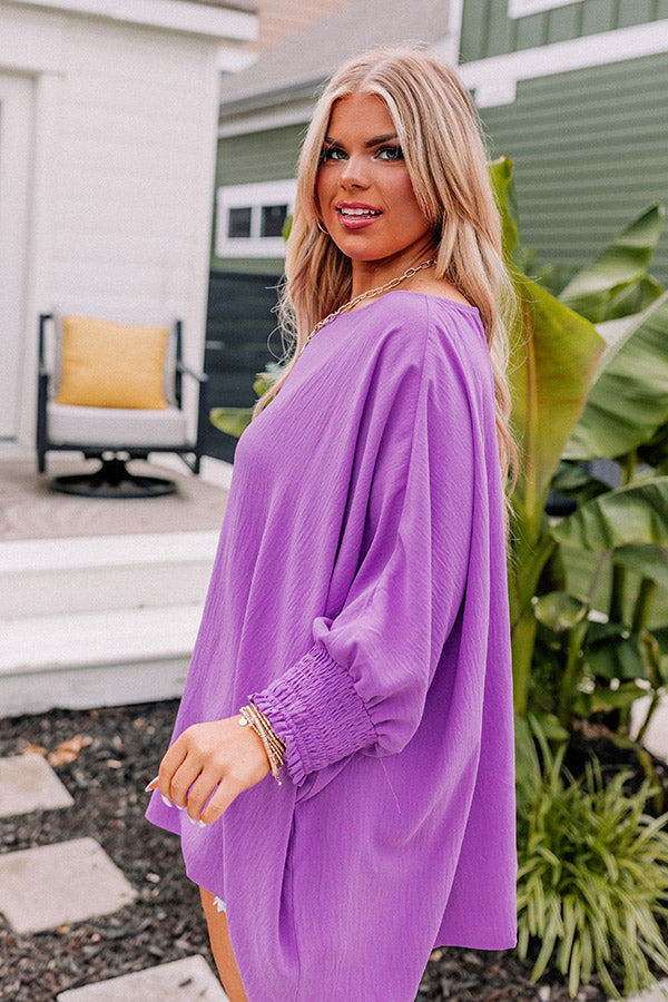 Simply Spectacular Shift Top in Purple Curves Image - 3