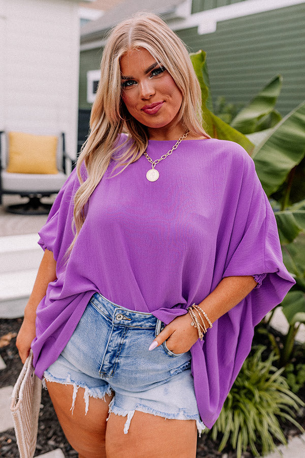 Simply Spectacular Shift Top in Purple Curves Image - 1