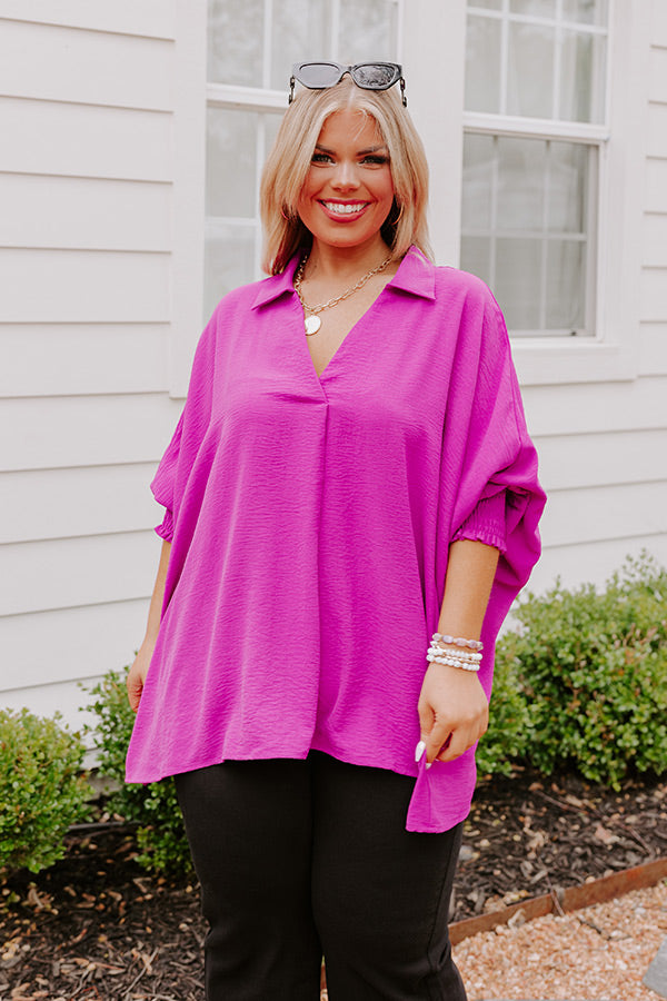 Purely Poetic Shift Top in Orchid Curves Image - 2