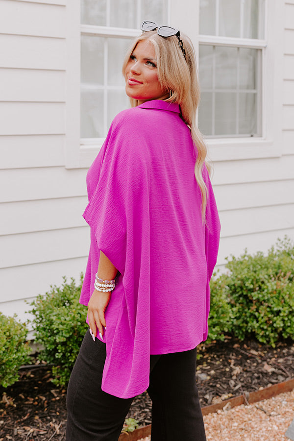 Purely Poetic Shift Top in Orchid Curves Image - 3