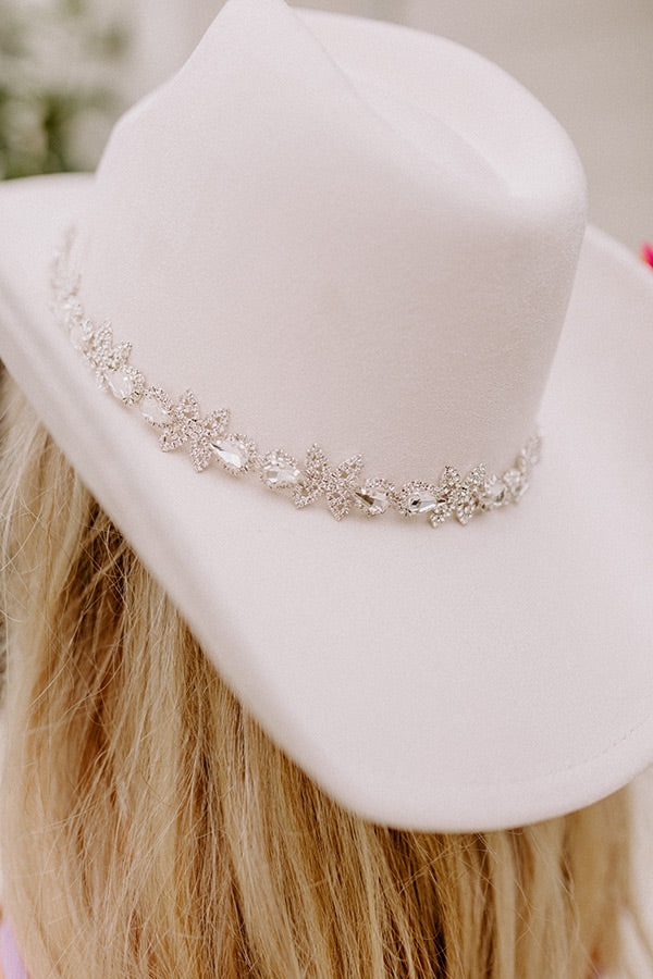 Western Skies Faux Suede Cowboy Hat in Ivory Image - 5