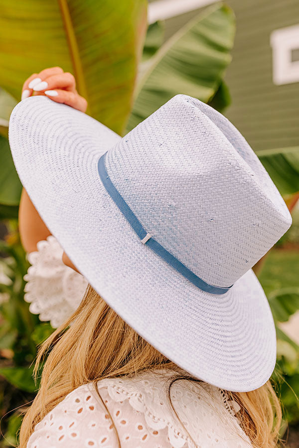 Stellar Style Straw Fedora in Sky Blue Image - 3