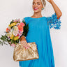 Magic Melody Pleated Dress in Ocean Blue Image - 1