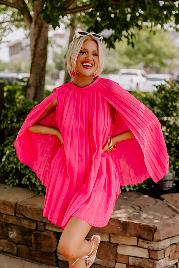 Runway Revelry Shift Dress In Hot Pink Image - 5