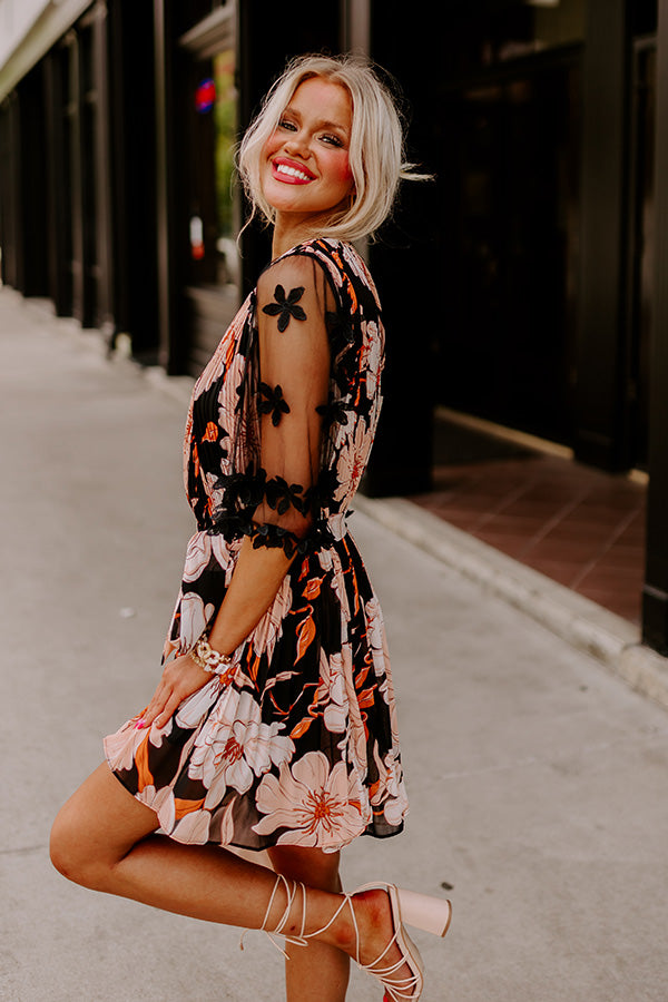 Easily Enchanted Pleated Dress In Black Image - 3