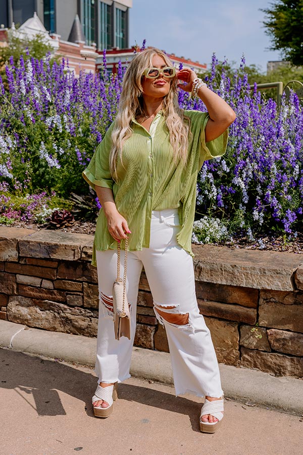 Rhythmic Rhapsody Pleated Button Up Curves Image - 2
