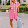 Wonderful Weekend Waffle Knit Romper in Pink Image - 1