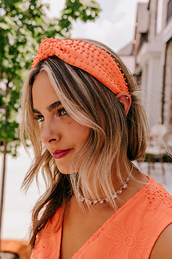 Humming Sweetly Embellished Headband In Orange Image - 2