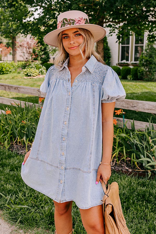 Weekend Breeze Denim Shift Dress