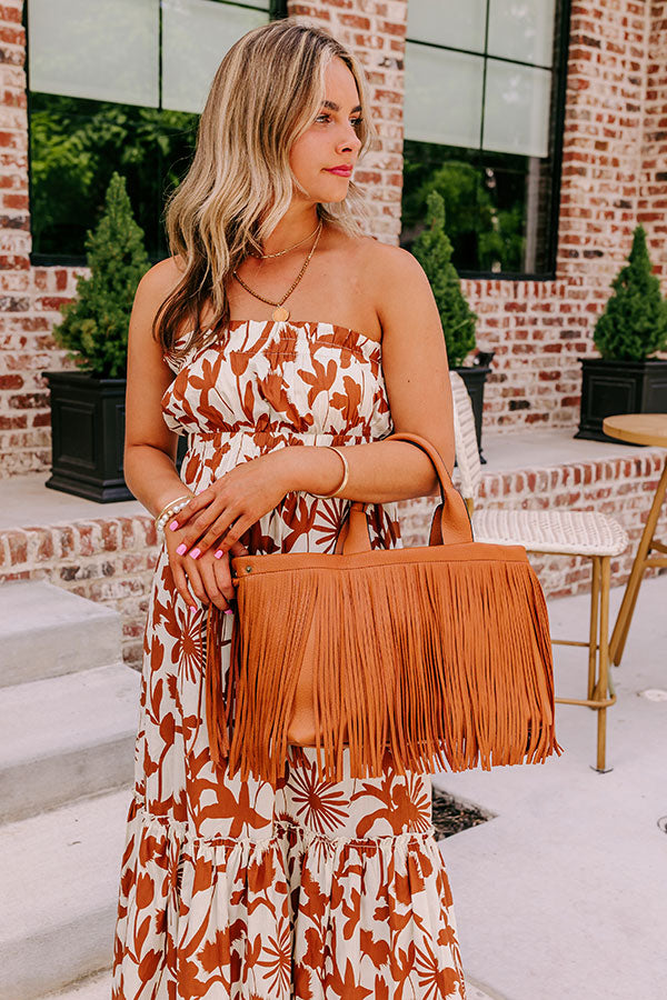 Chic Times Ahead Faux Leather Fringe Tote Image - 1