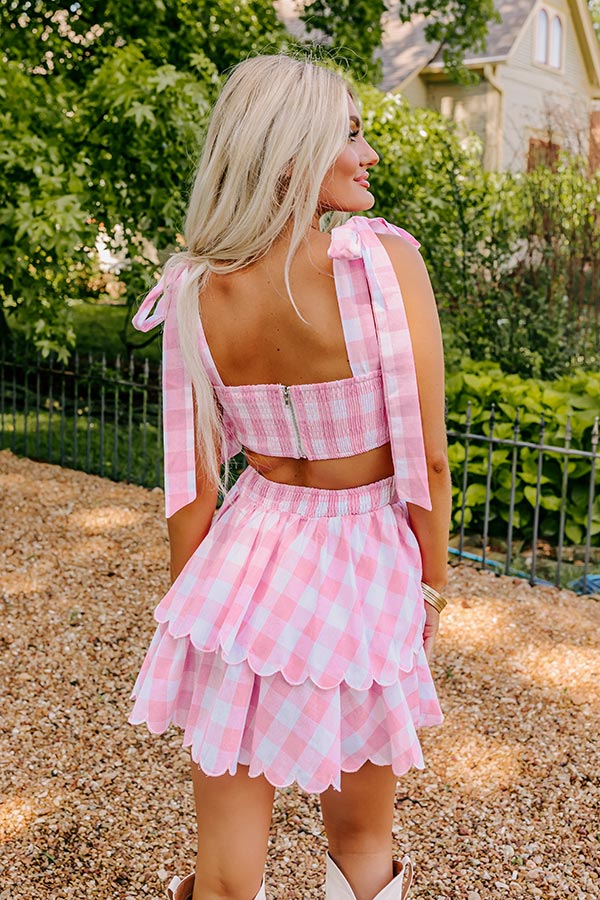 Only Good Karma Skirt In Pink Image - 5