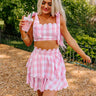 Only Good Karma Crop Top In Pink Image - 1