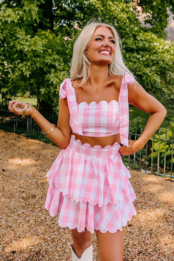 Only Good Karma Crop Top In Pink Image - 2