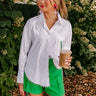 Luxe Debut Embellished Button Up in White Image - 1