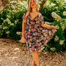 Sweet Like Honey Floral Mini Dress In Black Curves Image - 1