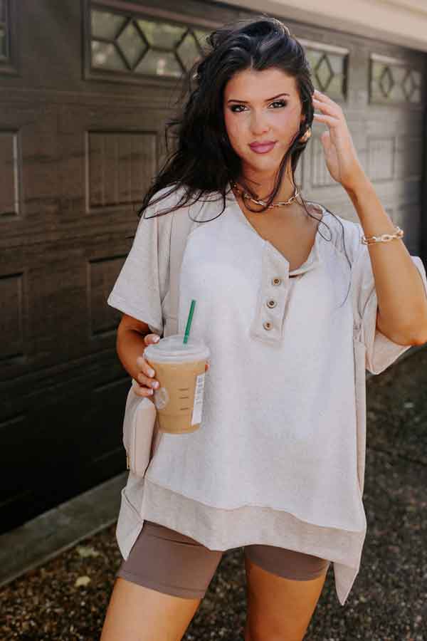 Modern Day Dreamer Top in Stone Image - 1