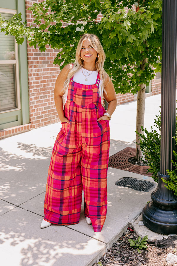 Keeping Interest Linen-Blend Jumpsuit Curves Image - 1