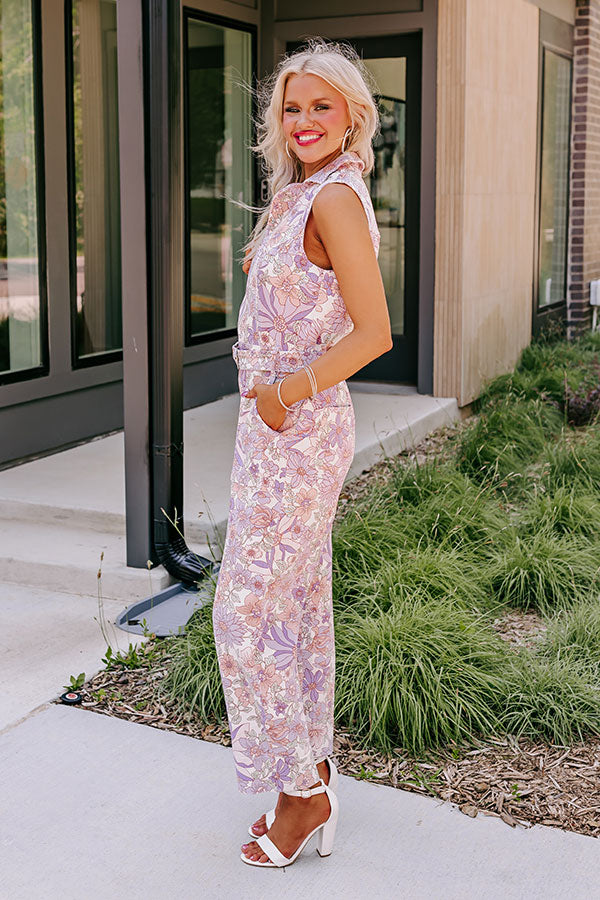 In Full Bloom Denim Jumpsuit Image - 3
