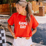 Game Day Embroidered Crop Top Image - 1